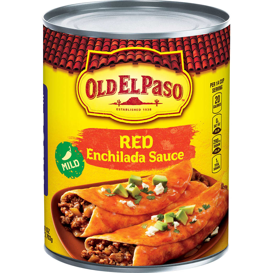 Old El Paso Enchilada Sauce, Mild, Red, 28 oz Can
